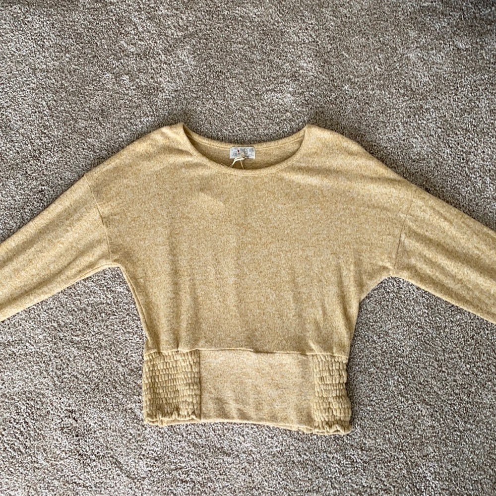 Cropped Sweater Yellow